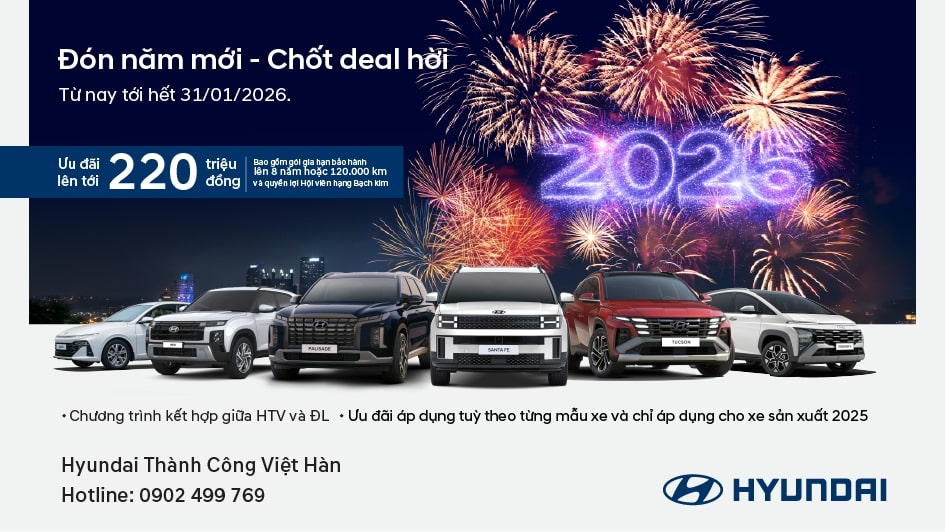 Hyundai Việt Hàn triển khai chương trình chốt ưu đãi đón deal hời